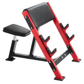 Preacher Curl Bench, Strength Training Benches, Max load 660 LBS Home Gym Fitness Equipment, Seated Arm Isolated Barbell Dumbbell Bicep Station