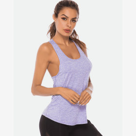JupiterGear Scoop-Neck Long Tank Top (Color: Lavender, size: 2XL)