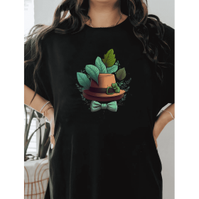 Casual Women's Cotton T-Shirt with Bow Detail - Trendy and Comfortable for Every Season (Style: 27)